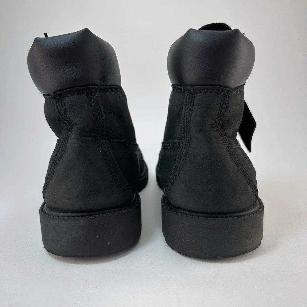 Timberland Premium 6 Inch Waterproof Boots Black Nubuck Boys Size 7 A66122